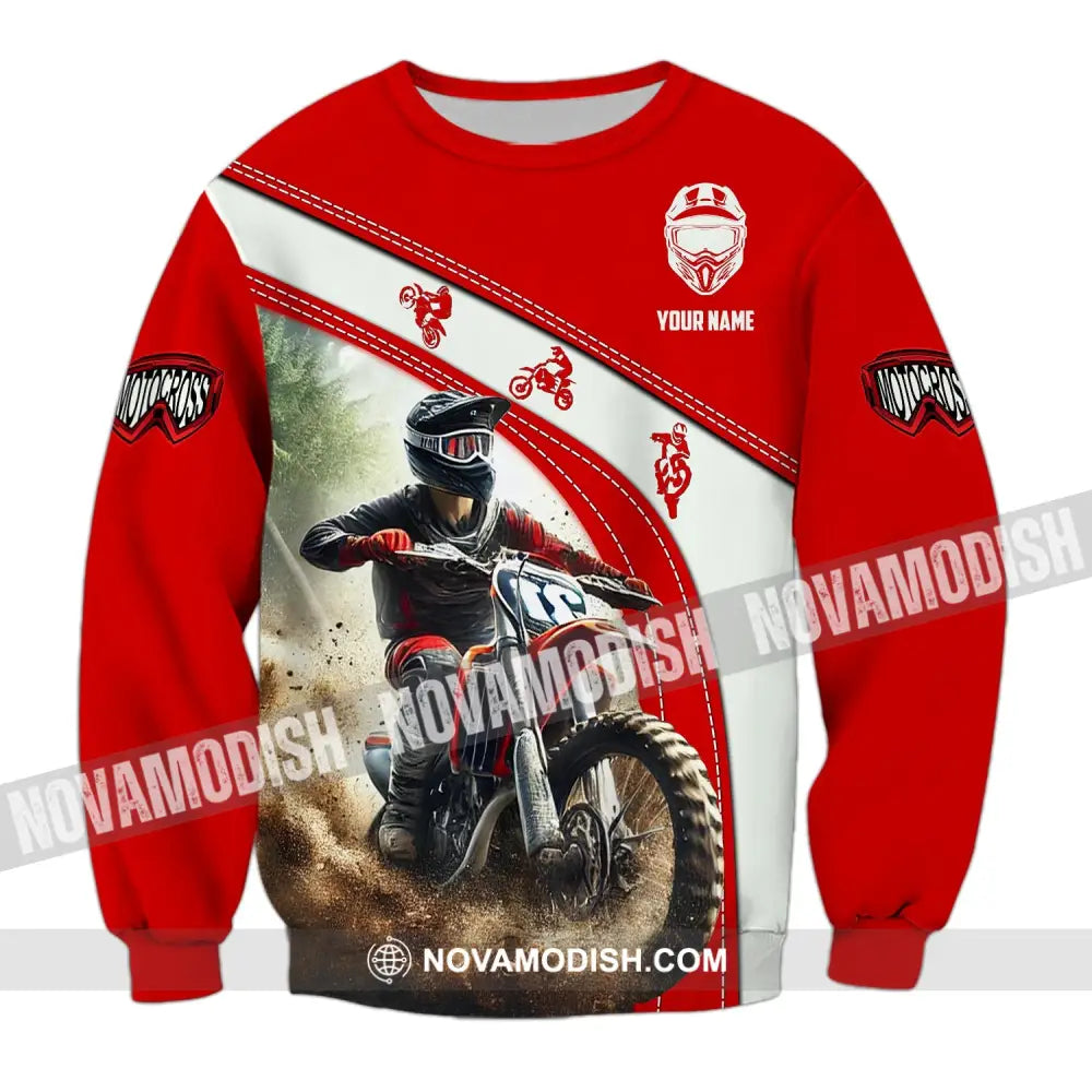 Man Shirt Custom Name Mountain Bike Polo Long Sleeve Gift Yn240803 / S T-Shirt