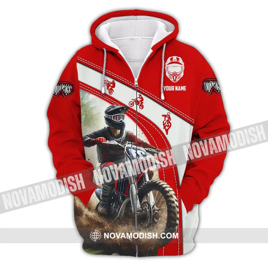 Man Shirt Custom Name Mountain Bike Polo Long Sleeve Gift Yn240803 Zipper Hoodie / S T-Shirt