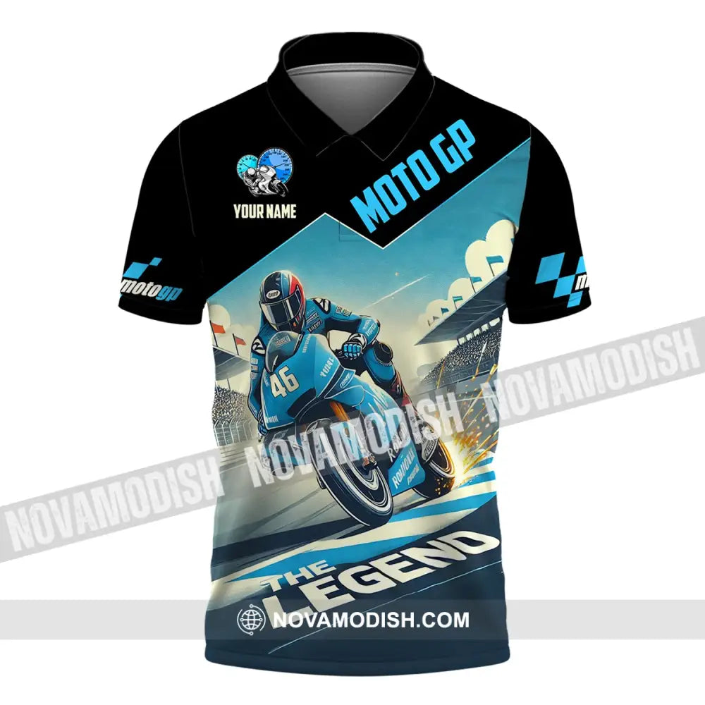 Man Shirt Custom Name Motogp Polo Long Sleeve Gift / S T-Shirt