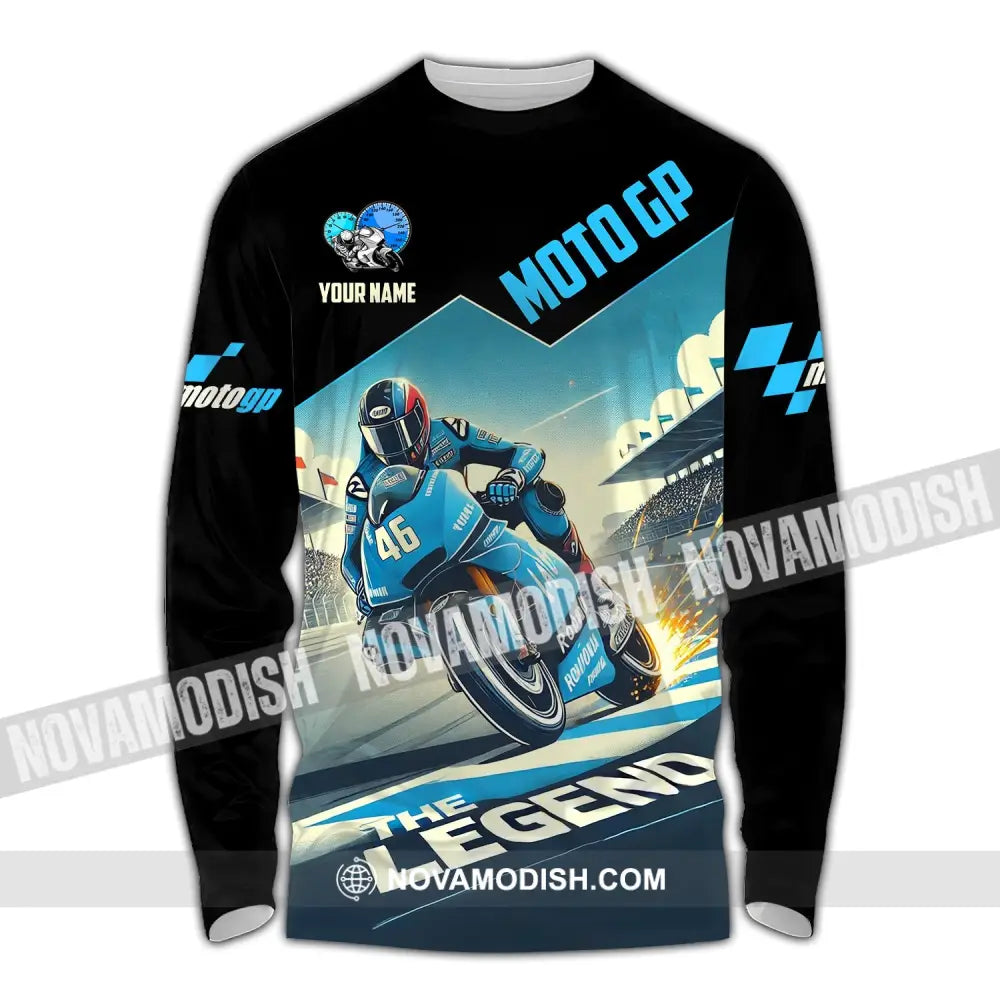 Man Shirt Custom Name Motogp Polo Long Sleeve Gift / S T-Shirt