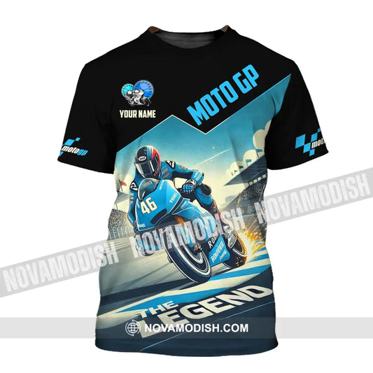 Man Shirt Custom Name Motogp Polo Long Sleeve Gift T-Shirt / S T-Shirt