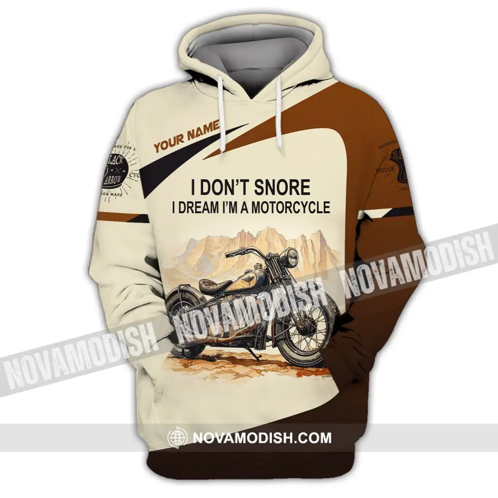 Man Shirt Custom Name Motorcycle Love T-Shirt Hoodie Long Sleeve / S T-Shirt