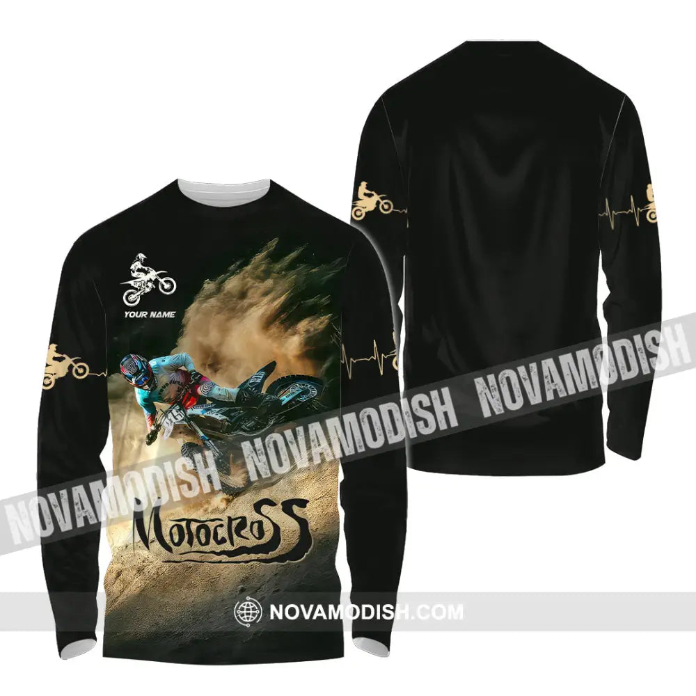 Man Shirt Custom Name Motorcycle Shirt Motorcycle Lover Hoodie Shirt Polo Long Sleeve Shirt Long Sleeve Shirt / S