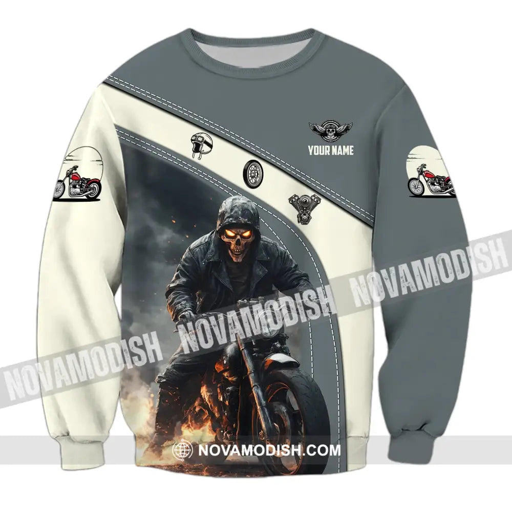 Man Shirt Custom Name Motorcycle Racing Moto Cross T-Shirt Hoodie Long Sleeve / S T-Shirt