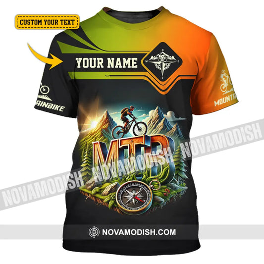 Man Shirt Custom Name Mountain Bike Shirt Mountain Bike Lover Hoodie Shirt Polo Long Sleeve Shirt T-shirt