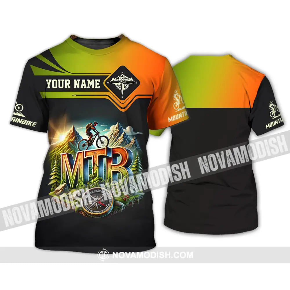 Man Shirt Custom Name Mountain Bike Shirt Mountain Bike Lover Hoodie Shirt Polo Long Sleeve Shirt T-Shirt / S T-shirt