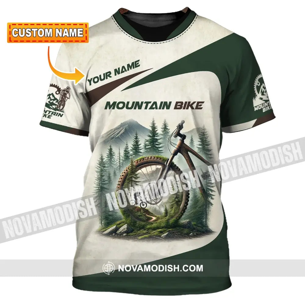 Man Shirt Custom Name Mountain Bike Lover T-Shirt T-Shirt