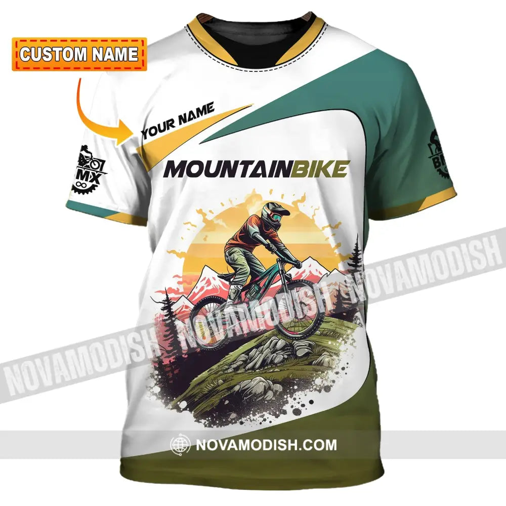 Man Shirt Custom Name Mountain Bike Lover T-Shirt T-Shirt