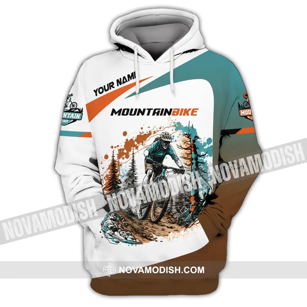 Man Shirt Custom Name Mountain Bike Lover T-Shirt Hoodie / S T-Shirt