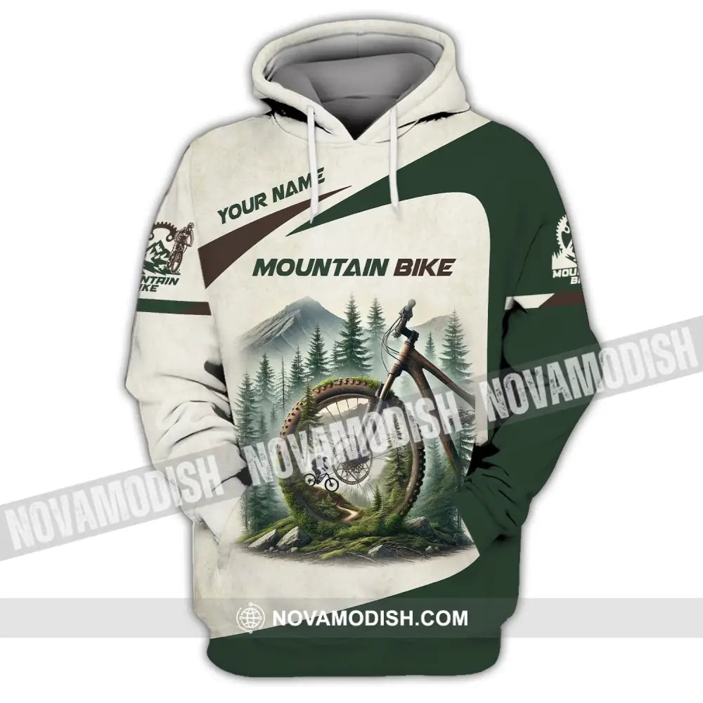 Man Shirt Custom Name Mountain Bike Lover T-Shirt Hoodie / S T-Shirt