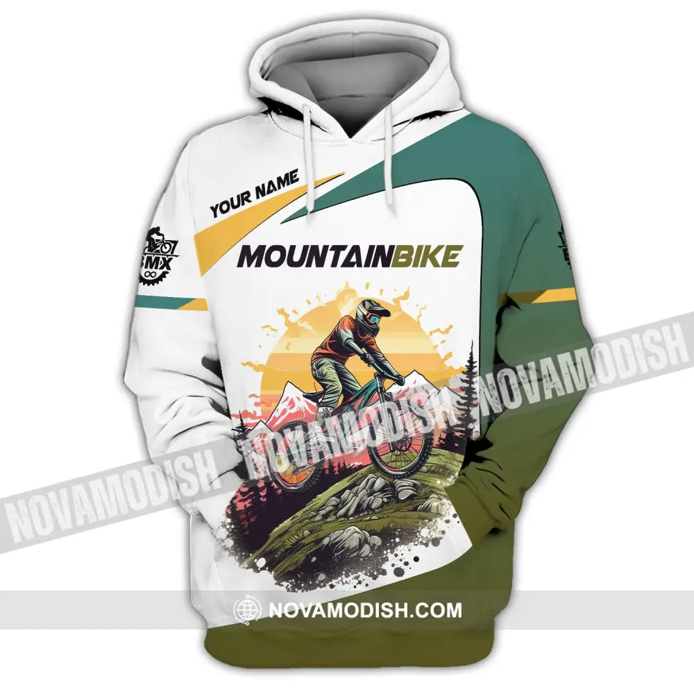 Man Shirt Custom Name Mountain Bike Lover T-Shirt Hoodie / S T-Shirt