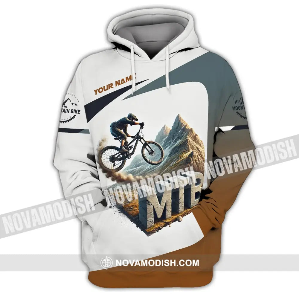 Man Shirt Custom Name Mountain Bike Lover T-Shirt Hoodie / S T-Shirt