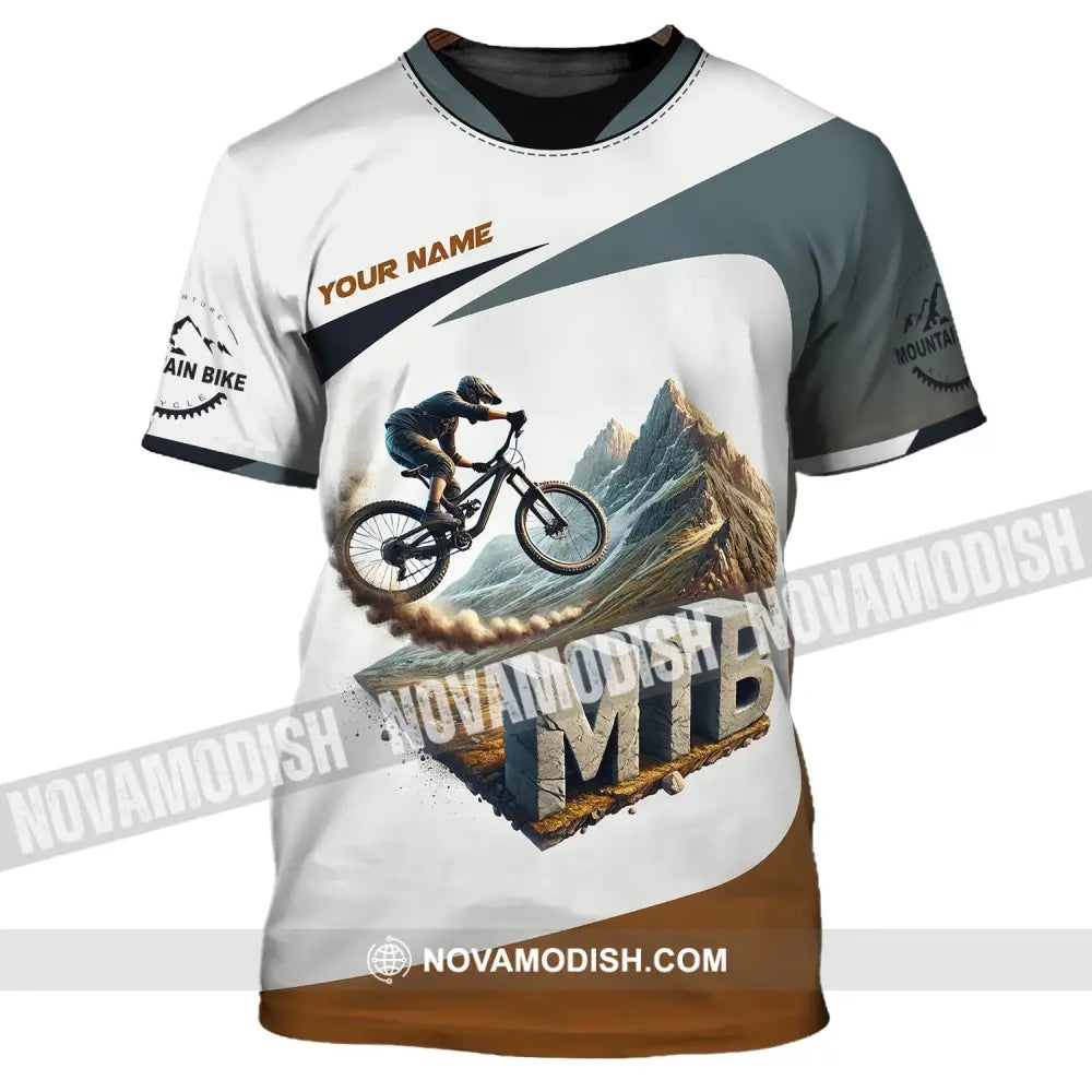 Man Shirt Custom Name Mountain Bike Lover T-Shirt / S T-Shirt