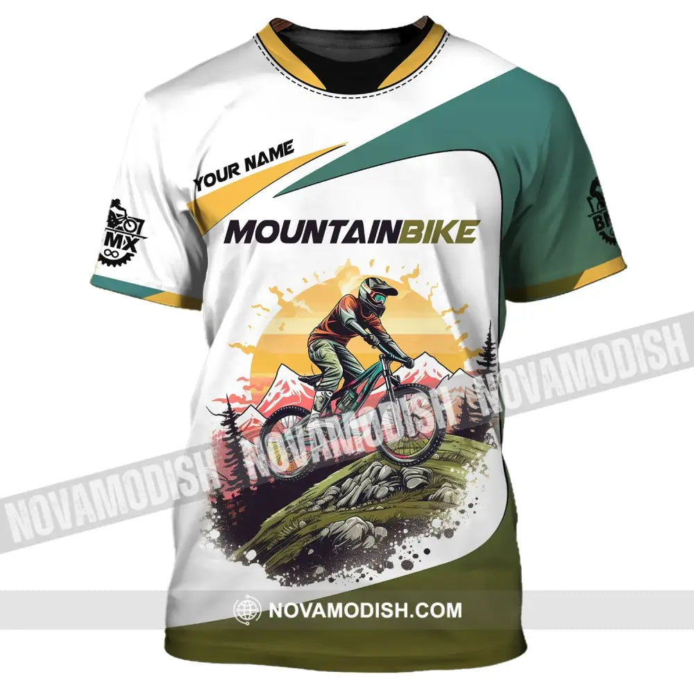 Man Shirt Custom Name Mountain Bike Lover T-Shirt / S T-Shirt