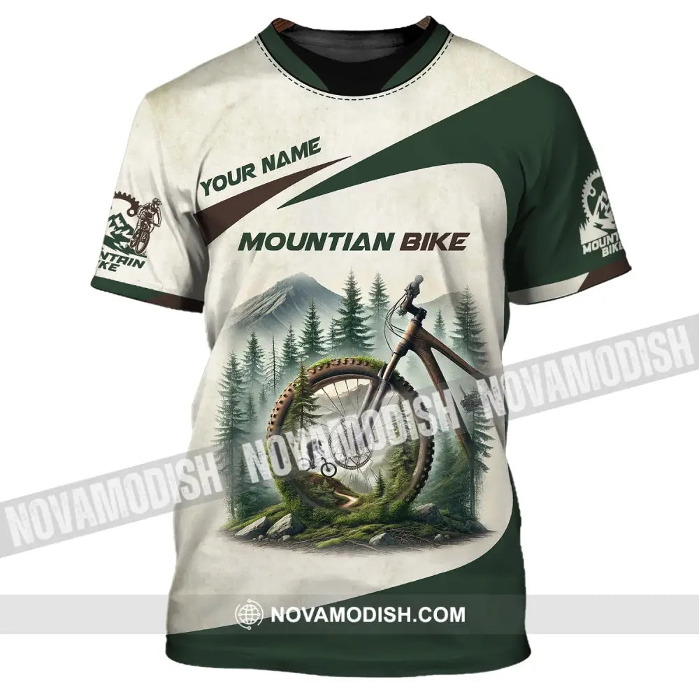 Man Shirt Custom Name Mountain Bike Lover T-Shirt / S T-Shirt