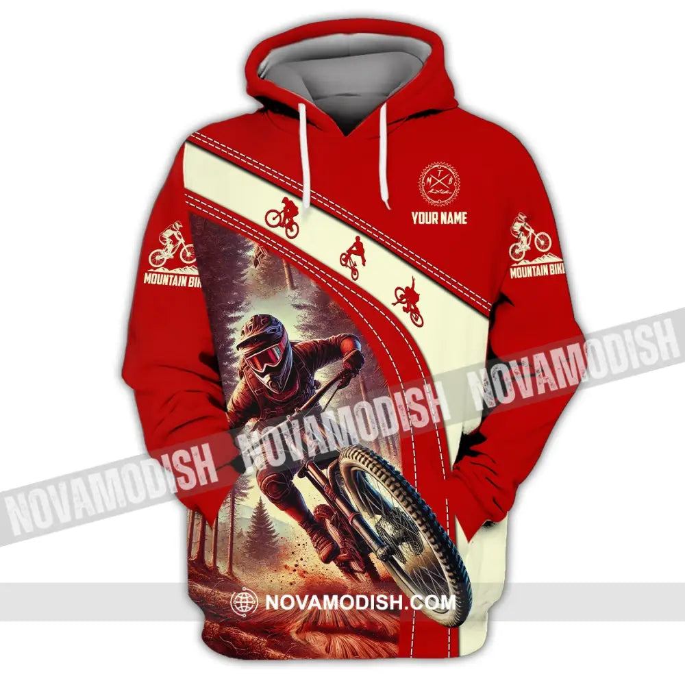 Man Shirt Custom Name Mountain Bike Shirt Mountain Bike Polo Long Sleeve Mountain Bike Gift Hoodie / S T-shirt