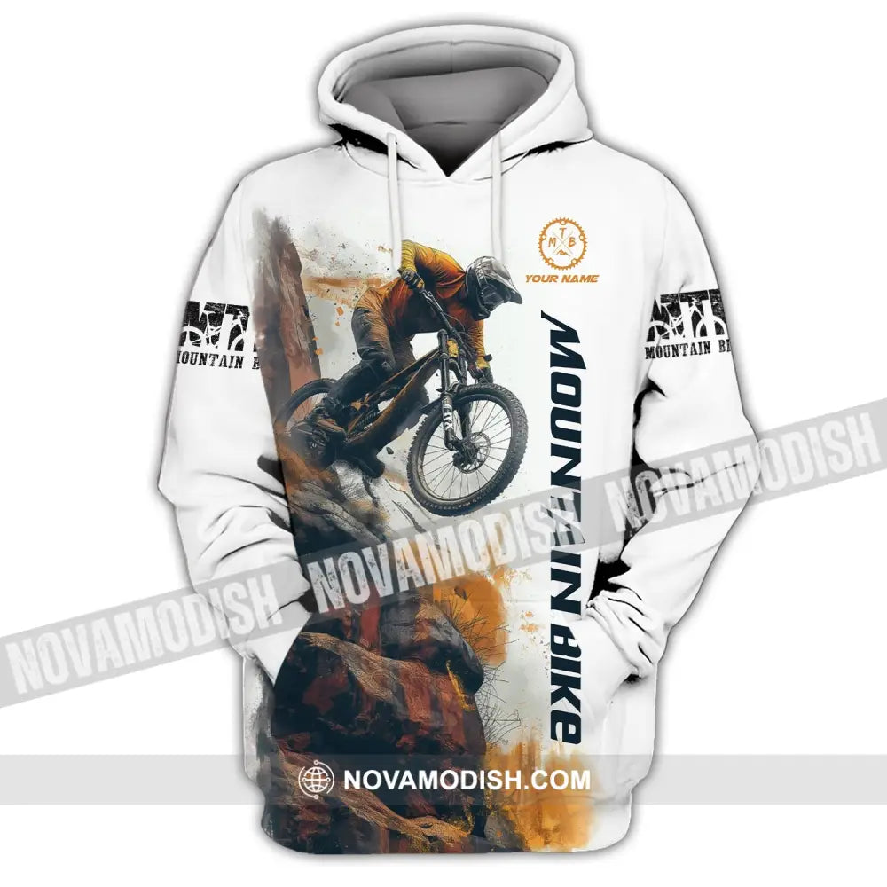 Man Shirt Custom Name Mountain Bike Polo Long Sleeve Gift Hoodie / S T-Shirt