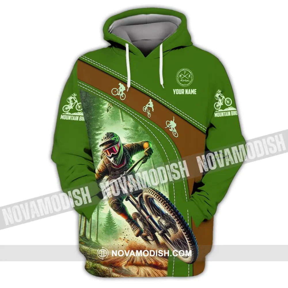 Man Shirt Custom Name Mountain Bike Shirt Mountain Bike Polo Long Sleeve Mountain Bike Gift Hoodie / S T-shirt