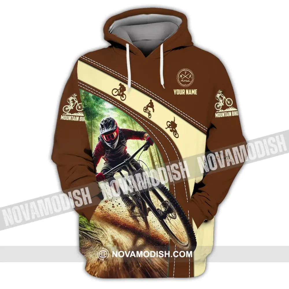 Man Shirt Custom Name Mountain Bike Polo Long Sleeve Gift Hoodie / S T-Shirt