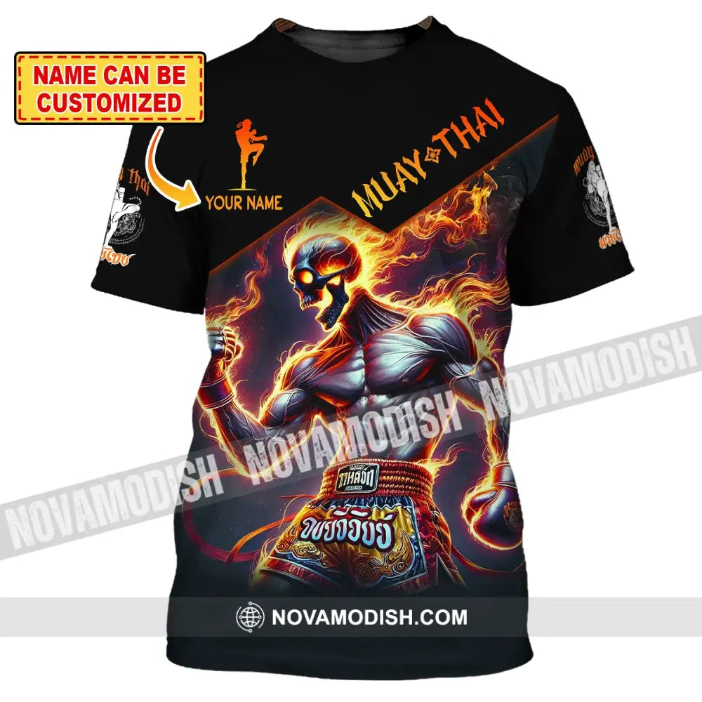 Man Shirt Custom Name Muay Thai Hoodie Polo Long Sleeve T-Shirt