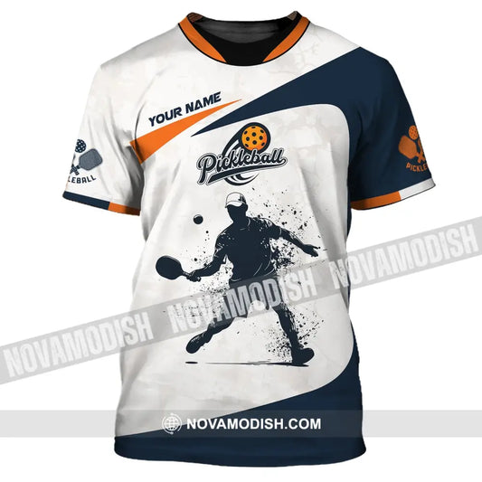Man Shirt Custom Name Pickleball T-Shirt For Club Gift Players / S