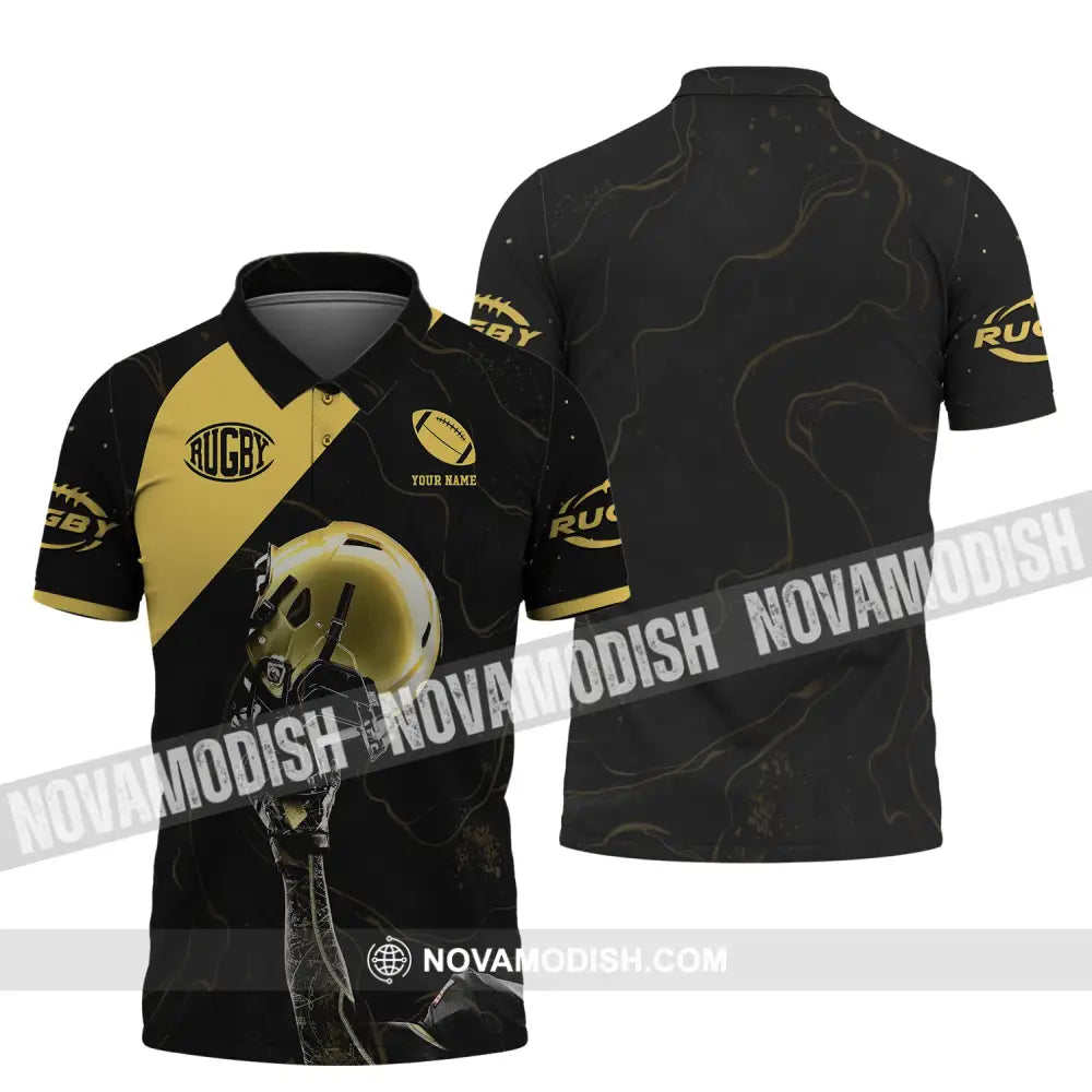 Man Shirt Custom Name Rugby Football Apparel Polo / S T-Shirt