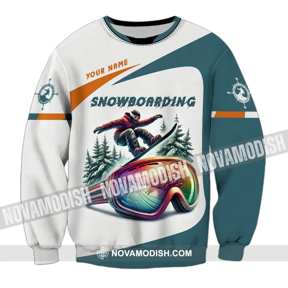 Man Shirt Custom Name Snowboarding Polo Long Sleeve Gift / S T-Shirt