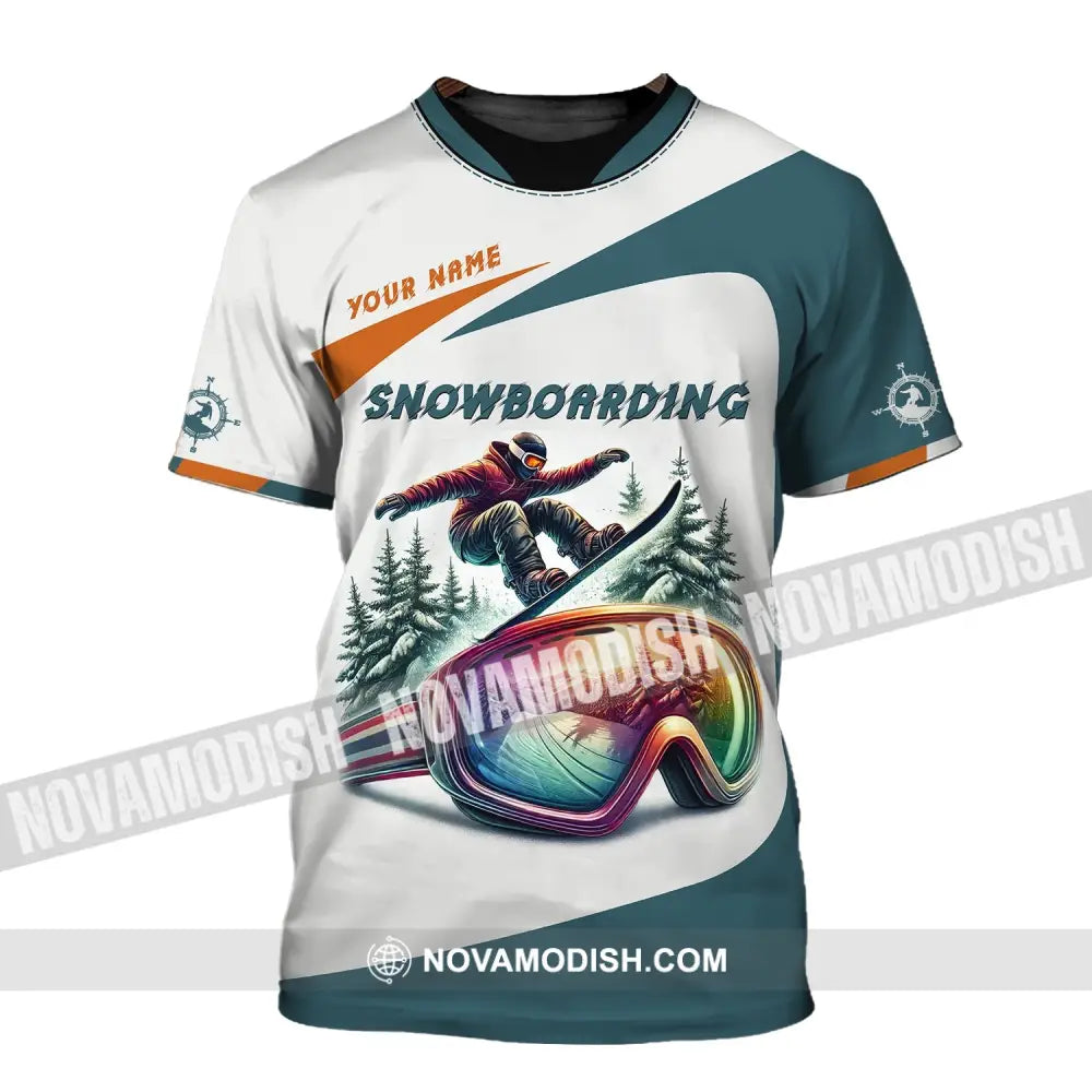 Man Shirt Custom Name Snowboarding Polo Long Sleeve Gift T-Shirt / S T-Shirt