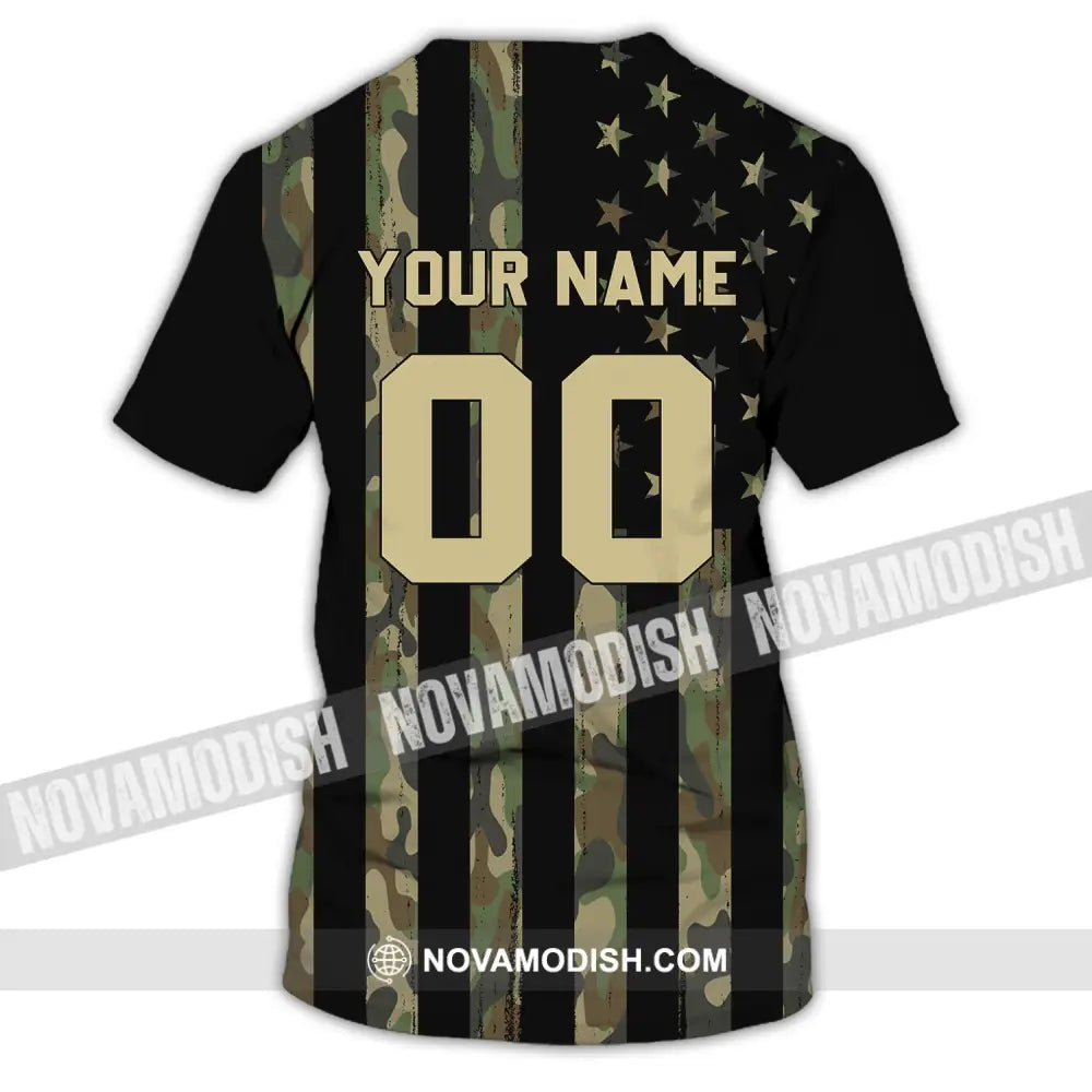 Man Shirt - Custom Name T-Shirt American Flag Us T-Shirt