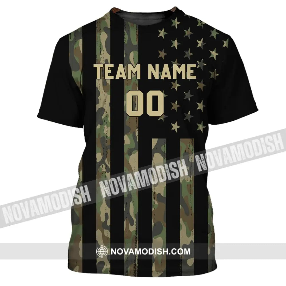 Man Shirt - Custom Name T-Shirt American Flag Us T-Shirt