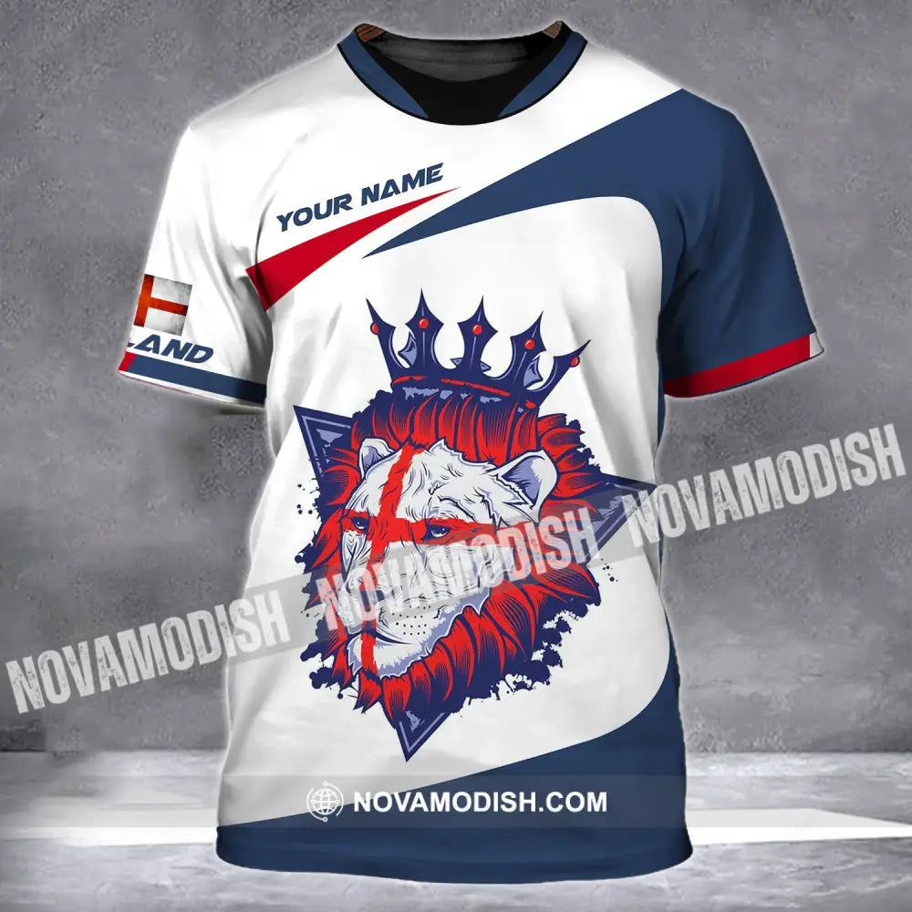 Man Shirt - Custom Name T-Shirt England Lion King Shirt T-Shirt / S T-shirt