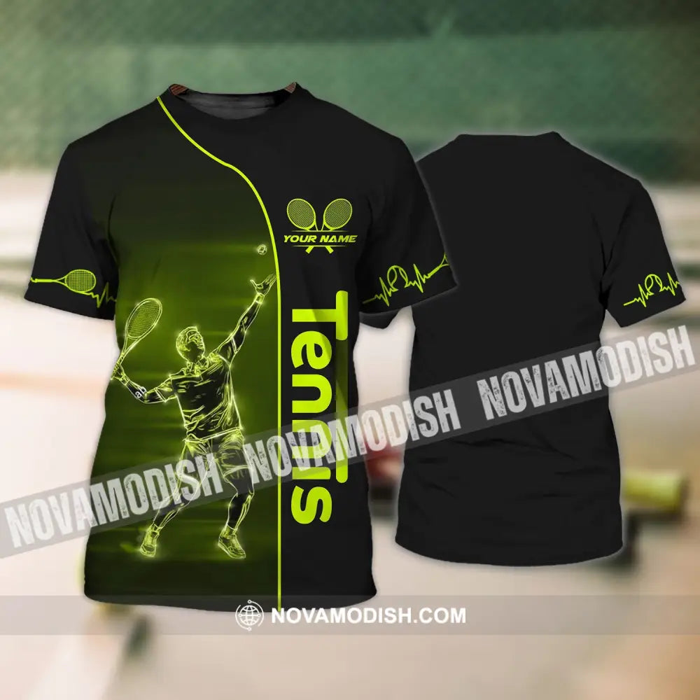 Man Shirt - Custom Name T-Shirt Tennis Lover Tennis Player Shirt T-shirt