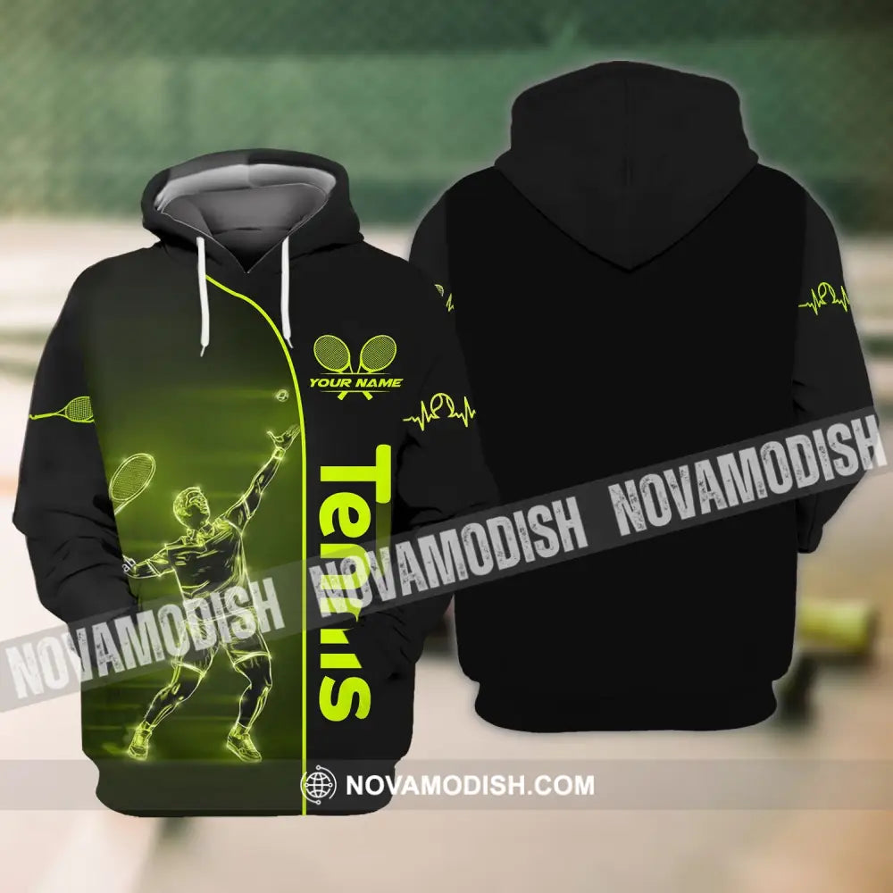 Man Shirt - Custom Name T-Shirt Tennis Lover Tennis Player Shirt Hoodie / S T-shirt