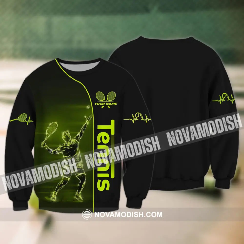 Man Shirt - Custom Name T-Shirt Tennis Lover Tennis Player Shirt Long Sleeve / S T-shirt