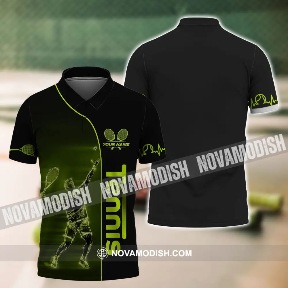 Man Shirt - Custom Name T-Shirt Tennis Lover Tennis Player Shirt Polo Shirt / S T-shirt