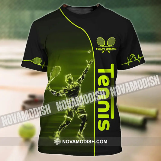 Man Shirt - Custom Name T-Shirt Tennis Lover Tennis Player Shirt T-Shirt / S T-shirt