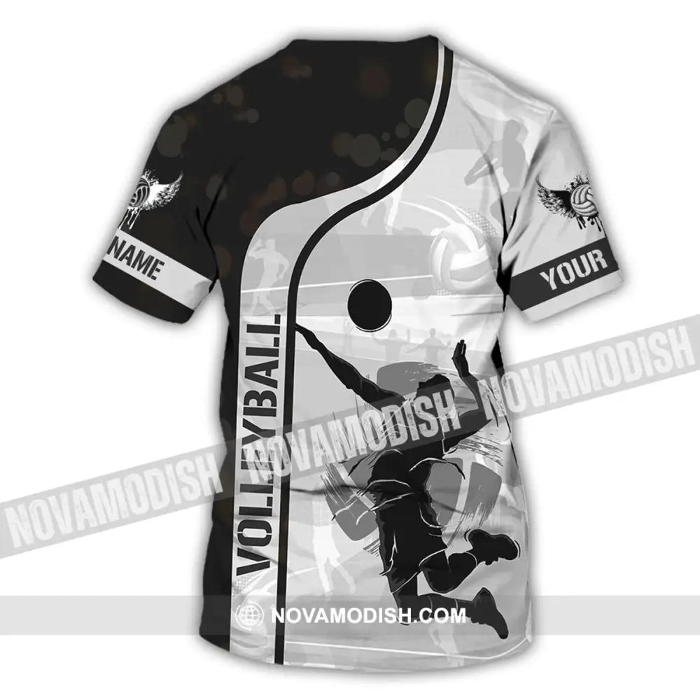 Man Shirt - Custom Name T-Shirt - Volleyball Shirt - Volleyball Clothing T-shirt