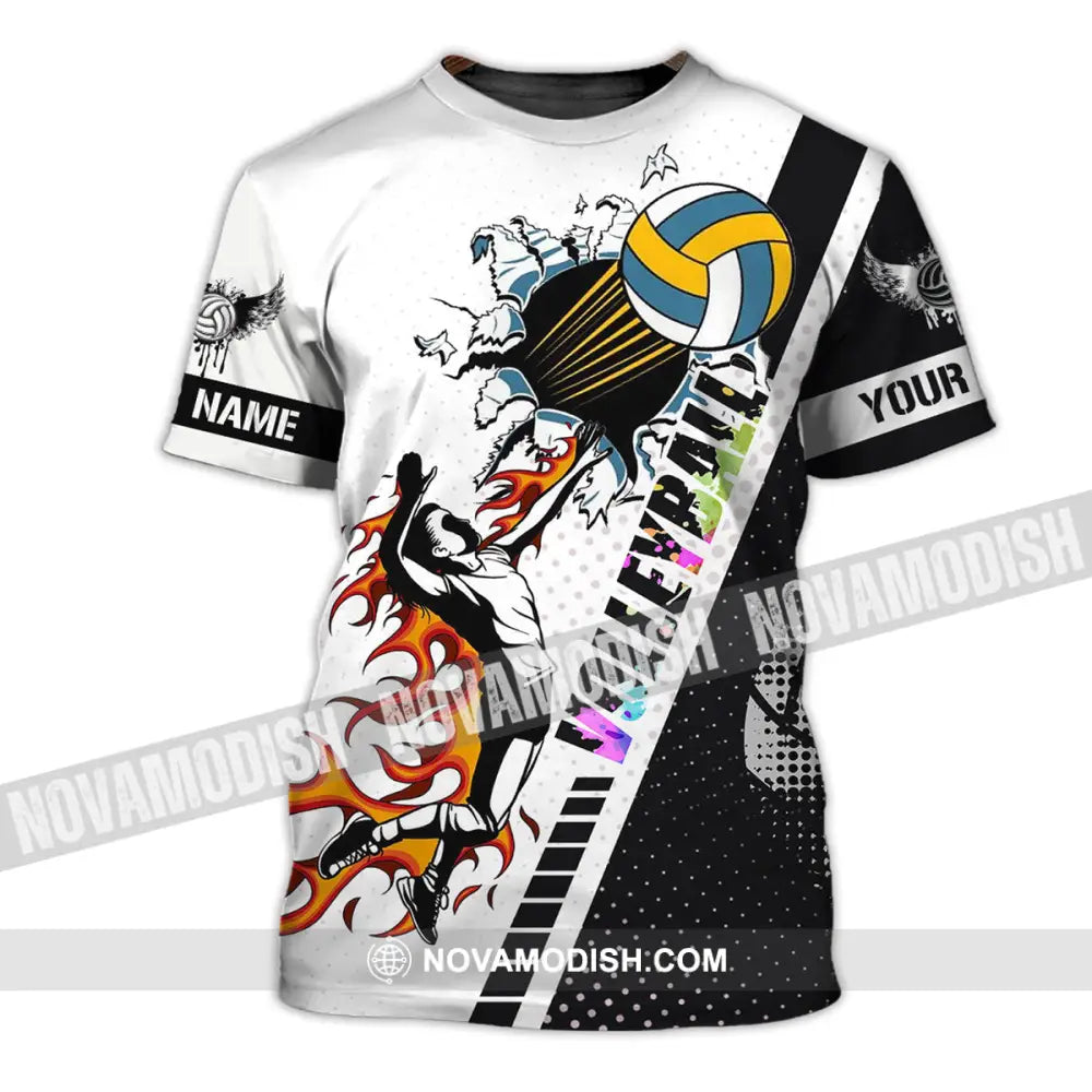 Man Shirt - Custom Name T-Shirt - Volleyball Shirt - Volleyball Clothing T-shirt