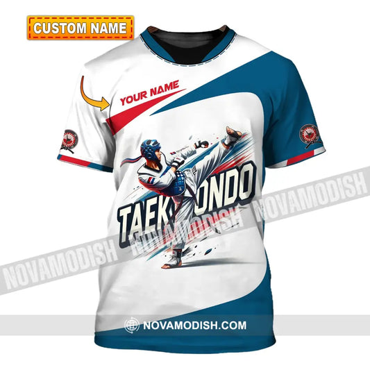 Man Shirt Custom Name Taekwondo Hoodie Polo Long Sleeve Gift For Lovers T-Shirt