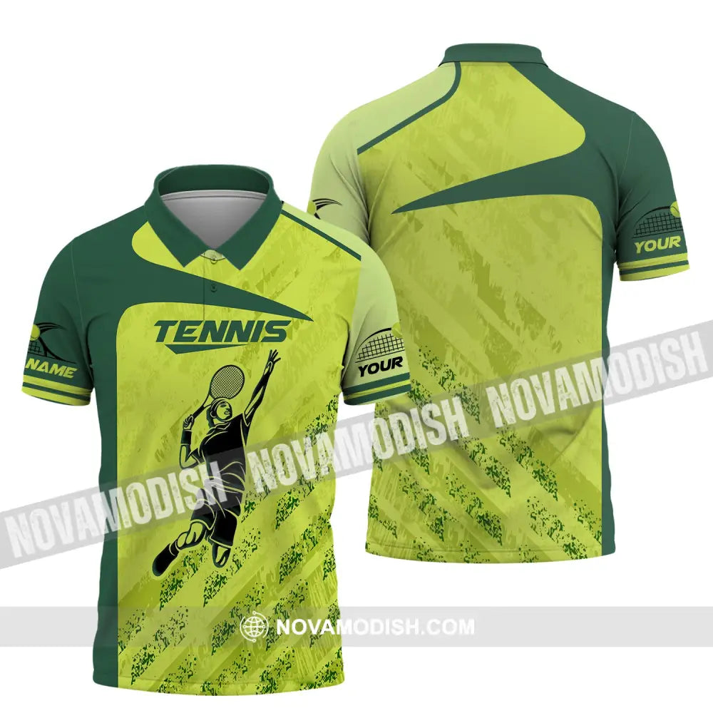 Man Shirt Custom Name Tennis T-Shirt For Club Gift Players Polo / S
