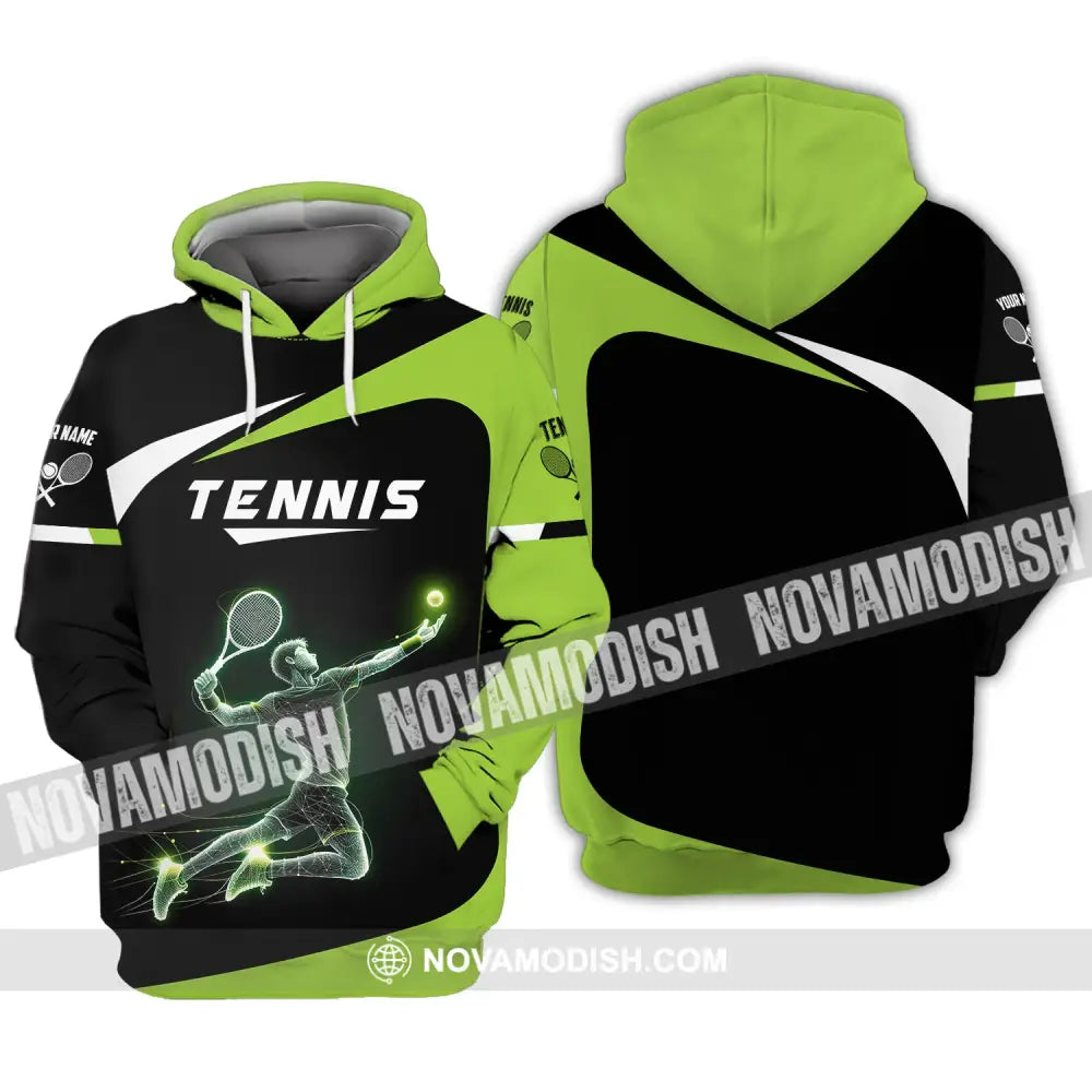 Man Shirt Custom Name Tennis T-Shirt For Team Gift Players Hoodie / S