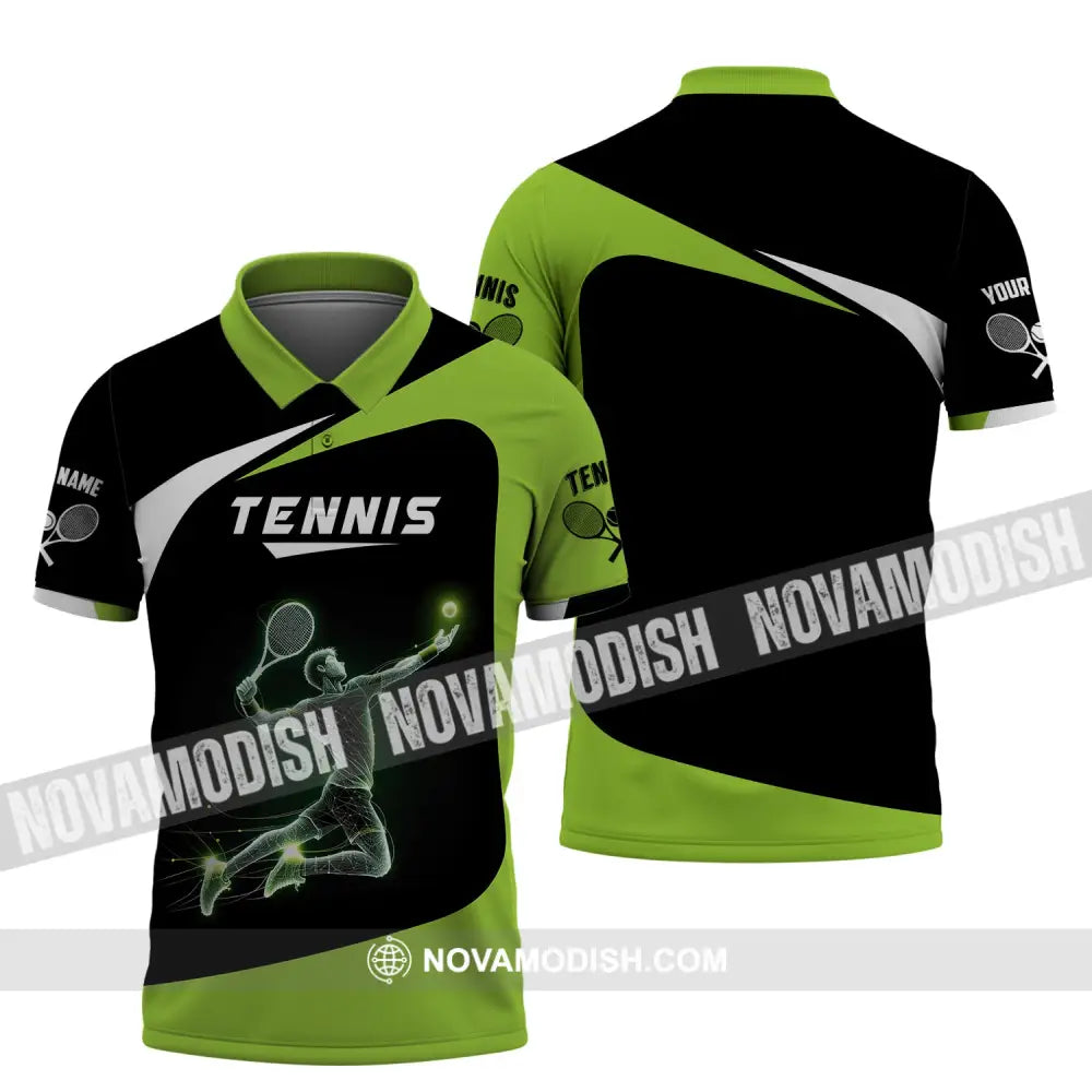 Man Shirt Custom Name Tennis T-Shirt For Team Gift Players Polo / S