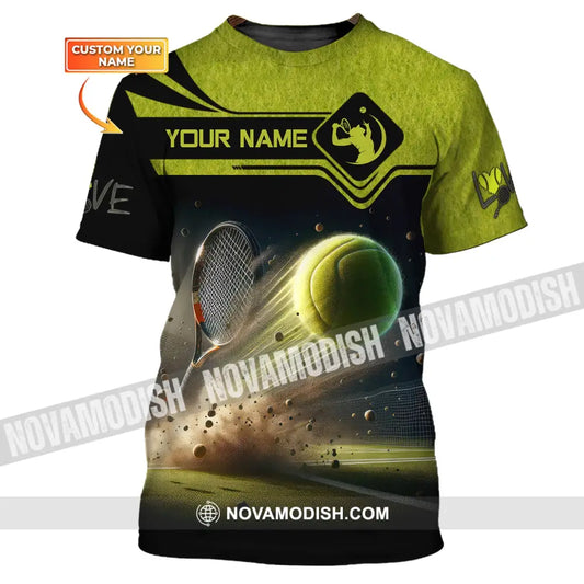 Man Shirt Custom Name Tennis T-Shirt Lover Gift Player Apparel