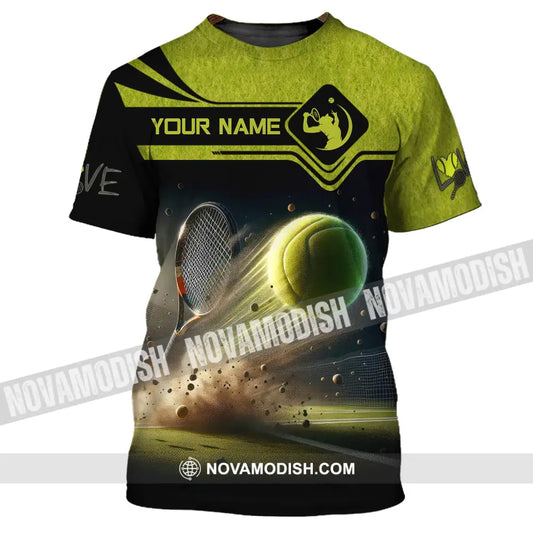 Man Shirt Custom Name Tennis T-Shirt Lover Gift Player Apparel / S