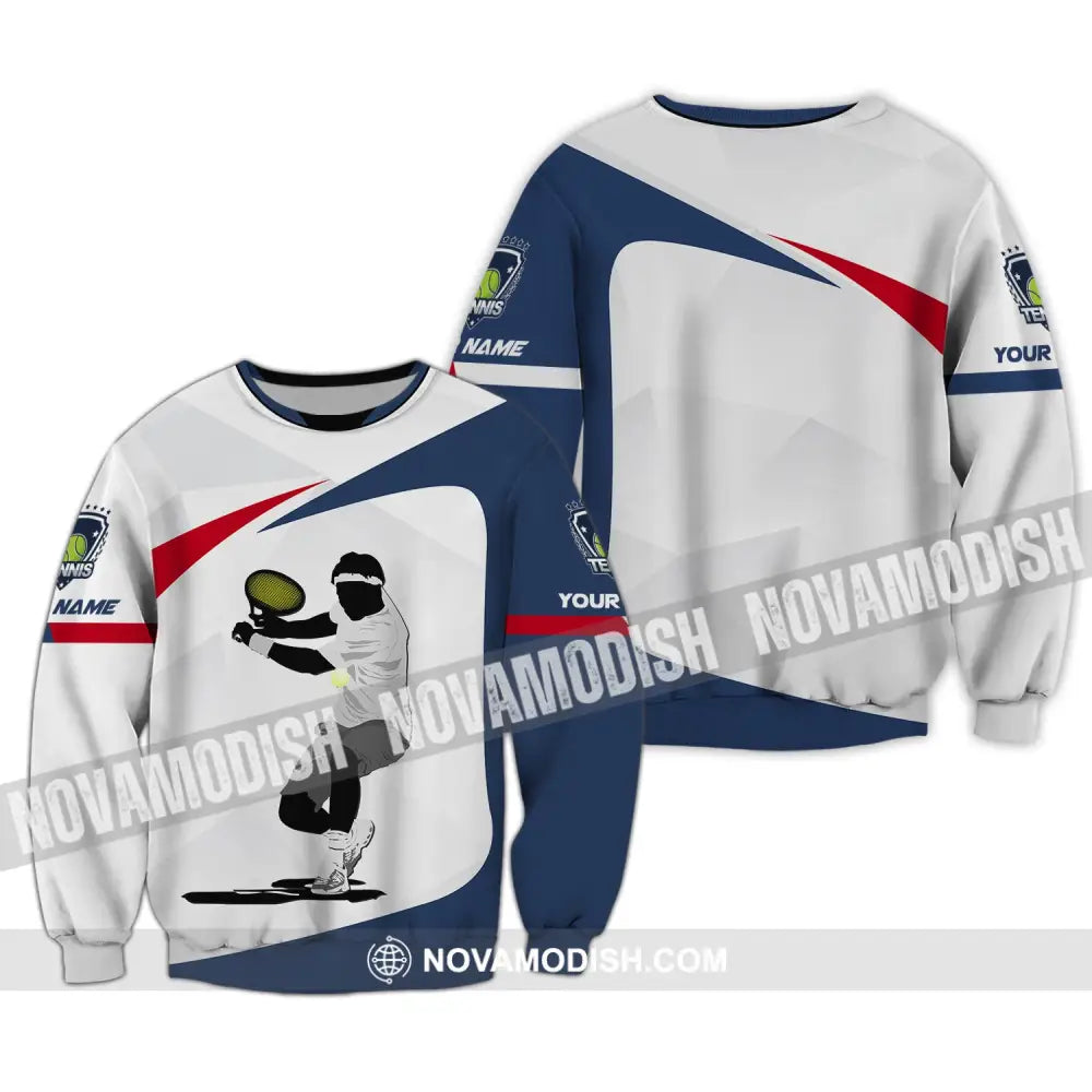 Man Shirt Custom Name Tennis T-Shirt Polo Hoodie Gift For Lover Long Sleeve / S