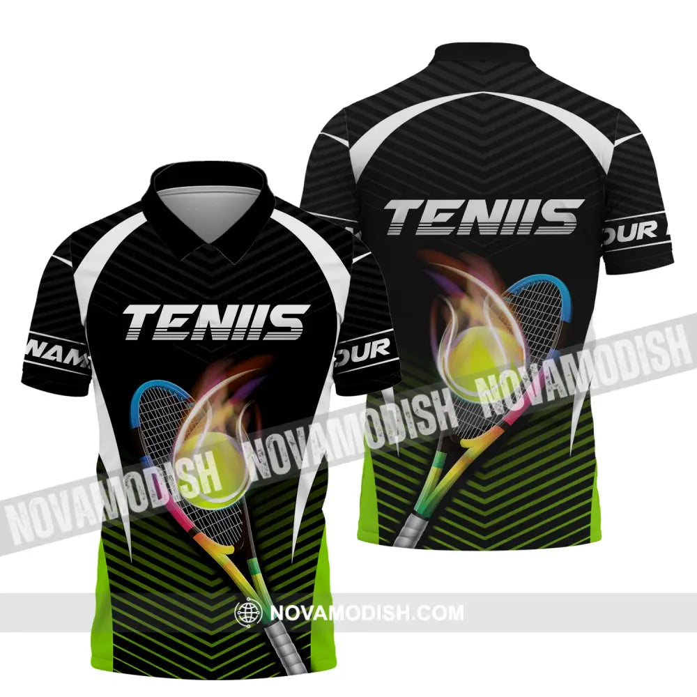 Man Shirt Custom Name Tennis T-Shirt Polo Zipper Hoodie Gift For Lover / S