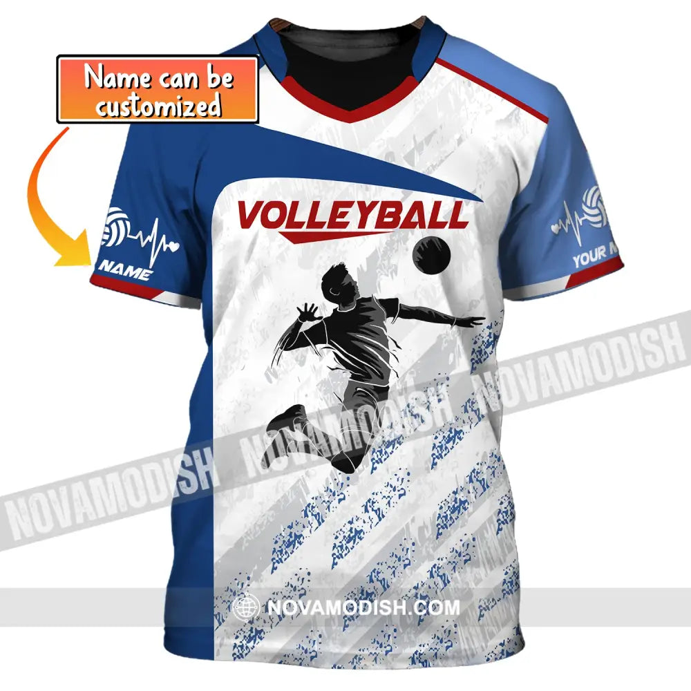 Man Shirt Custom Name Volleyball Gift For Players T-Shirt Club