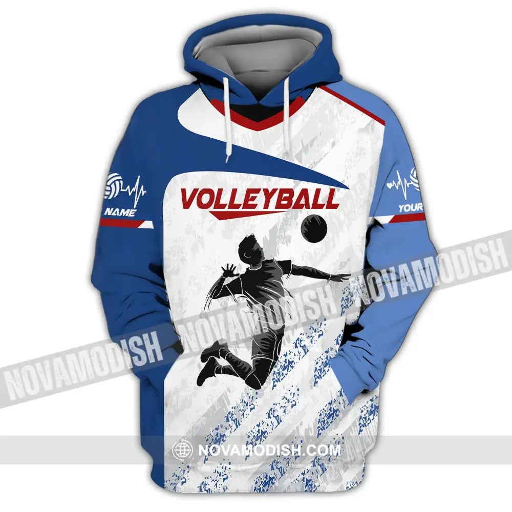 Man Shirt Custom Name Volleyball Gift For Players T-Shirt Club Hoodie / S