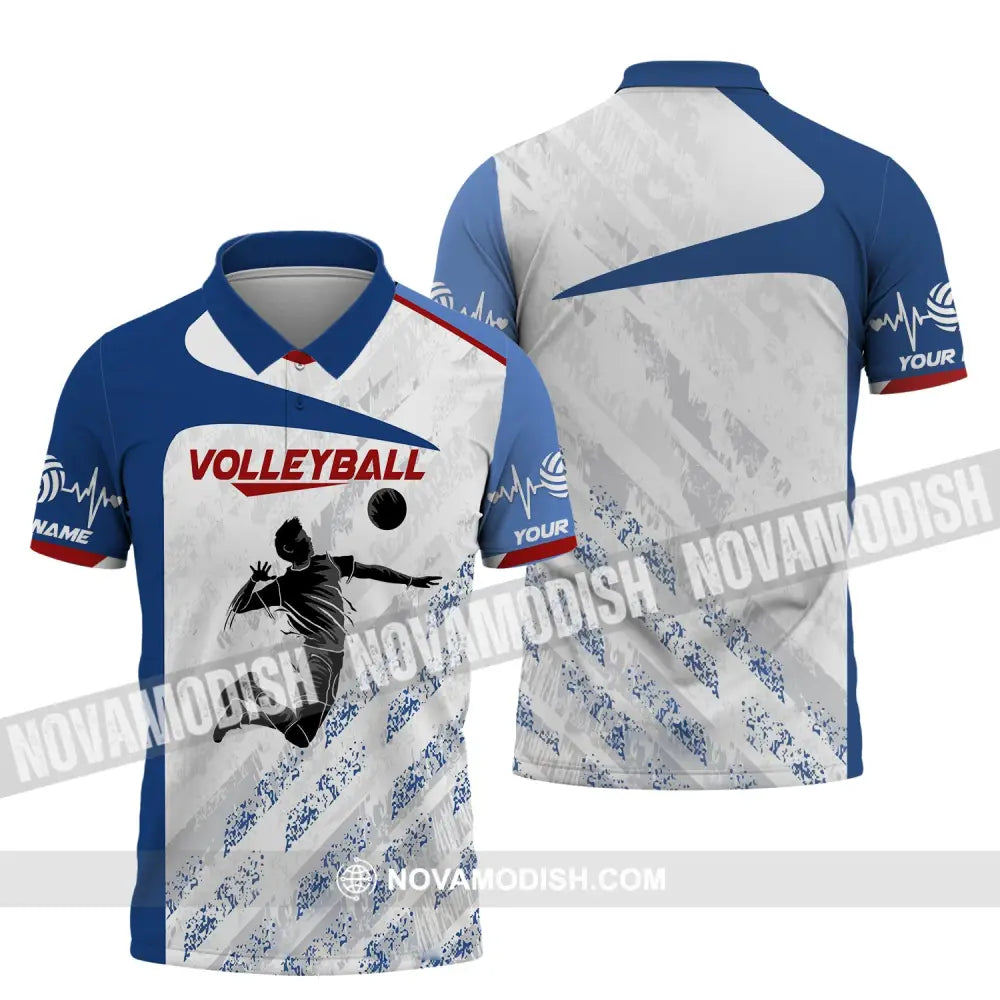 Man Shirt Custom Name Volleyball Gift For Players T-Shirt Club Polo / S