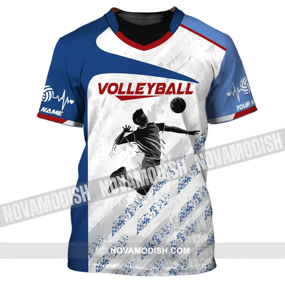 Man Shirt Custom Name Volleyball Gift For Players T-Shirt Club / S